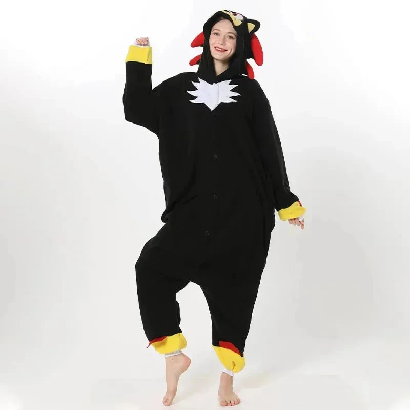 Nuevo Pijama de Felpa de Anime Sonic 2026, Pijama de Franela para Invierno, Ropa de Dormir Cálida para Adultos y Niños, Disfraz de Cosplay, Bata de Baño, Pijama ZanCos