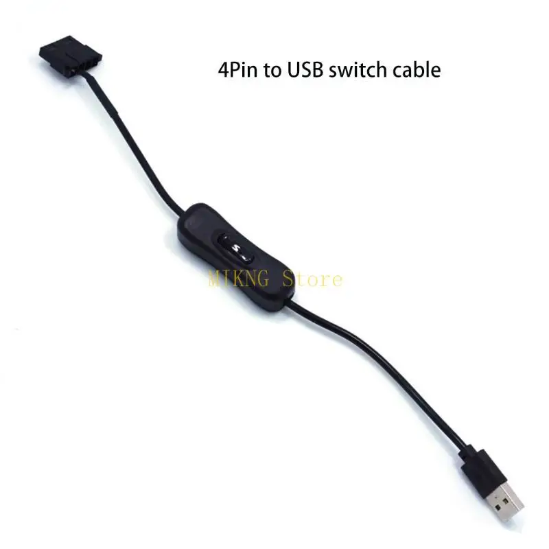30 سنتيمتر USB إلى 3-Pin / 4-Pin PWM 5 فولت مروحة محول الطاقة كابل مع تشغيل/إيقاف التبديل أفضل بيع