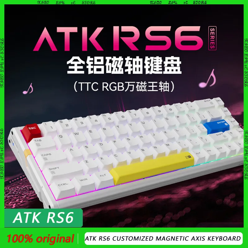 

ATK RS6 magnetic axis keyboard wired 8K RT0.01 aluminum pile customized switch D electronic sports game keyboard Valorant