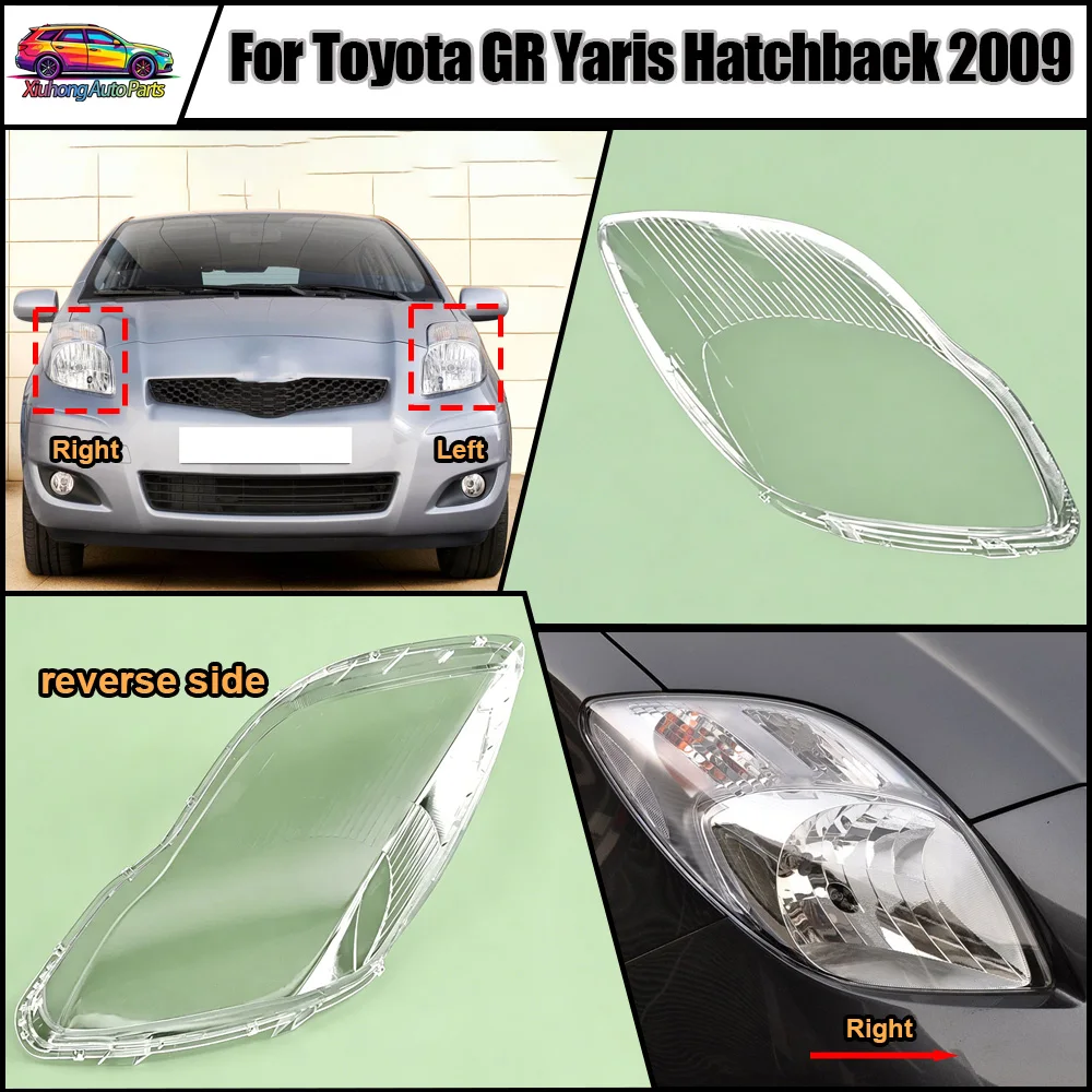 Scheinwerferabdeckung, transparente Scheinwerfer-Lampenschale, Linse für 2009 Toyota GR Yaris Hatchback, ersetzt den originalen Lampenschirm aus Plexiglas