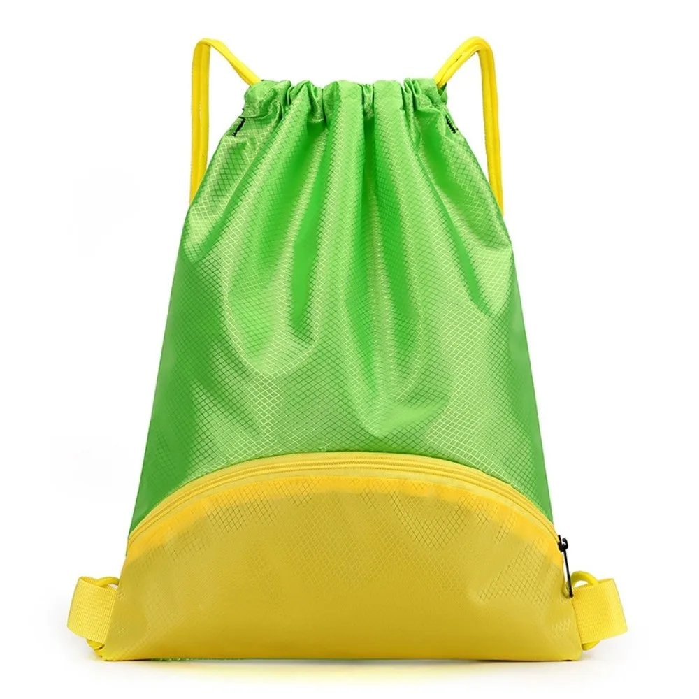 Versatile Large capacity Sports Drawstring Pocket Lightweight Folding Fitness Backpack Waterproof Oxford Sport Gym Bag Unisex