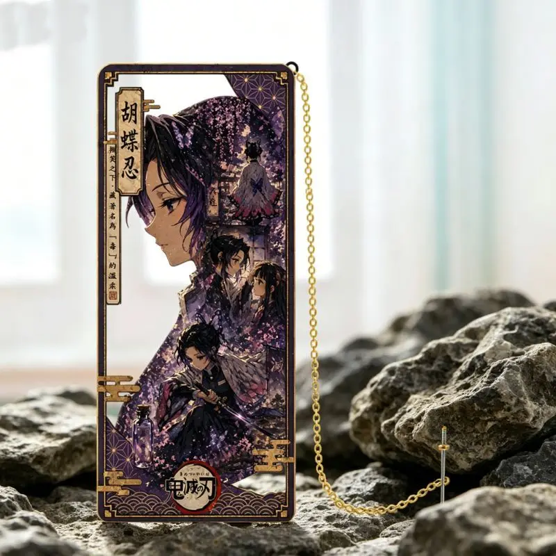 Demon Slayer Anime Metal Bookmark Exquisite Collectible Avatar Series ACG Cartoon Manga Goods Student Gift Reading Accessories view 6