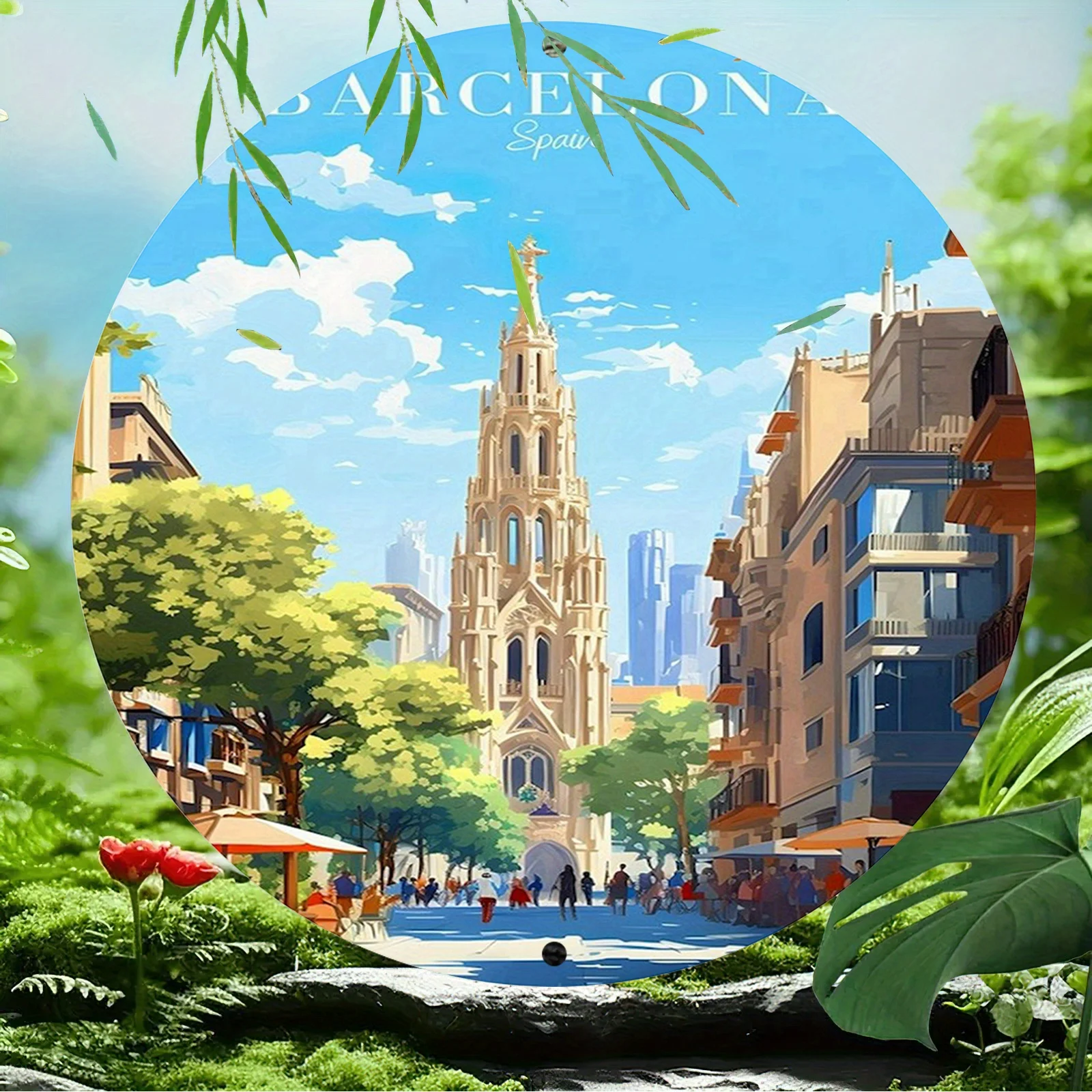 Barcelona Spain Scenic Illustr - Home Barcelona ulasan dan harga