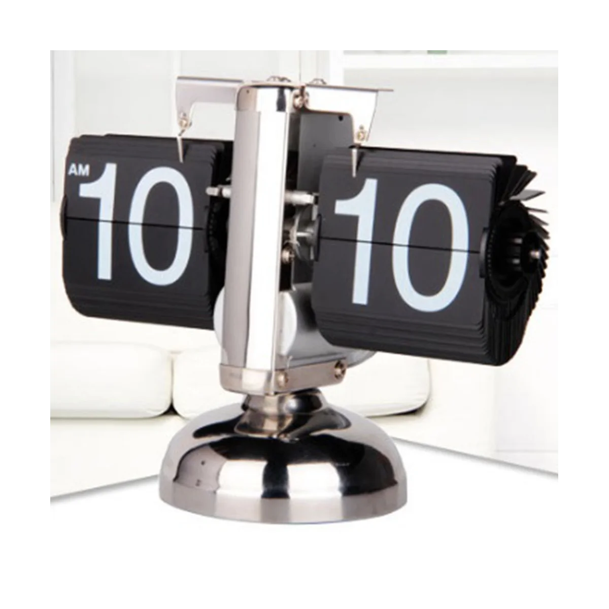 Flip Digital Clock -Small Scale Table Clock Retro Flip Clock Flip Internal Gear Operated Quartz Clock Home Decor