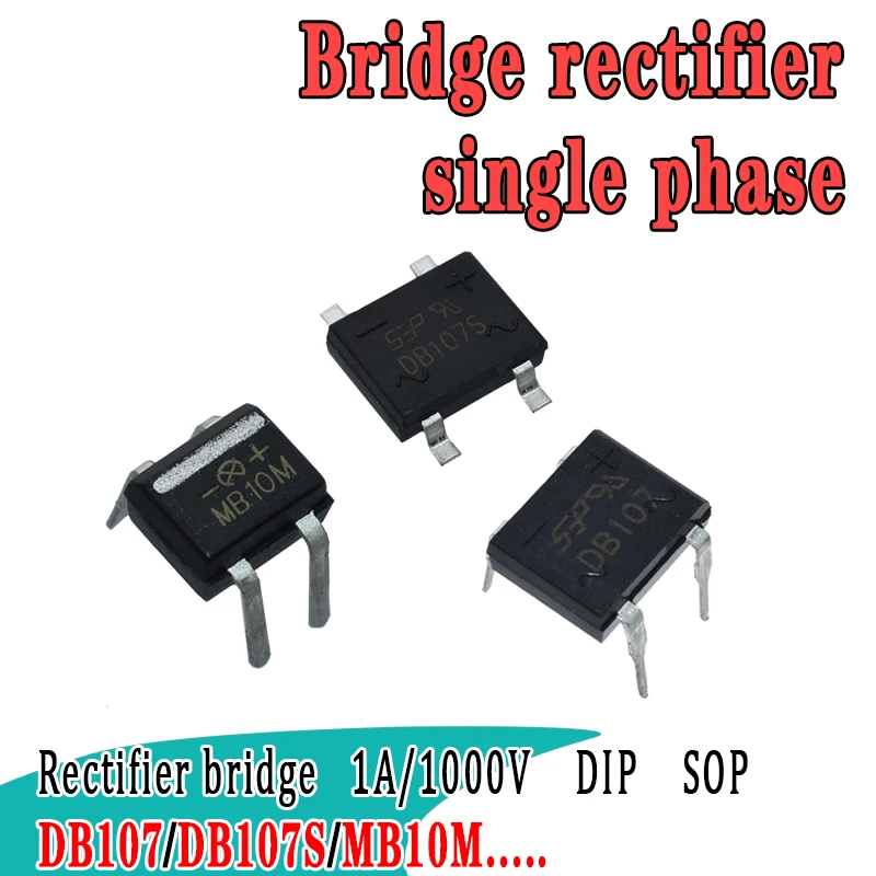 DB107 DB107S MB10M MB10S 1A1000v DIP-4 SOP-4 New Oiginal Single Phases Diode Rectifier Bridge AEAK