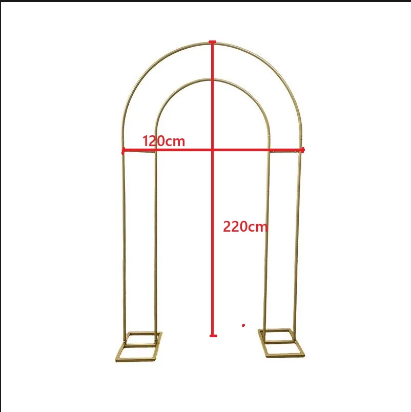 Doppelbogen-Hintergrundrahmen, Höhe 2,2 m, Metallbogen-Hintergrundrahmen, U-förmiger Hochzeitsbogen, Bogen für Babyparty-Zeremonien – Detail 1