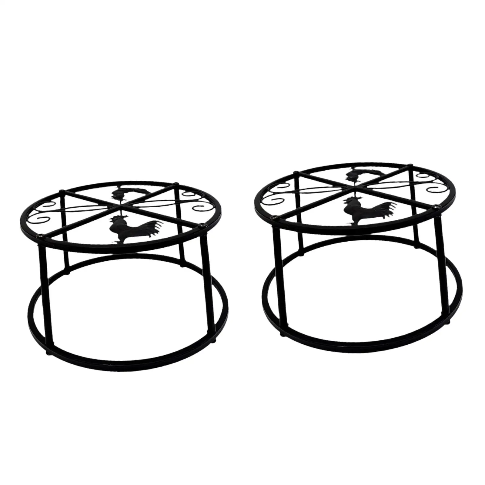 

2 Pieces Metal Plant Stand Flower Pots Stand Planter Rack Heavy Duty Decorative