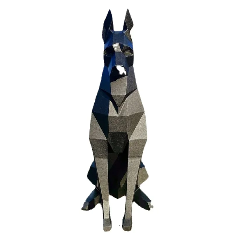 100cm high Black Doberman dog 3D Animal Sculpture Doberman Papercraft bedroom Living Room handmade DIY Geometric origami model