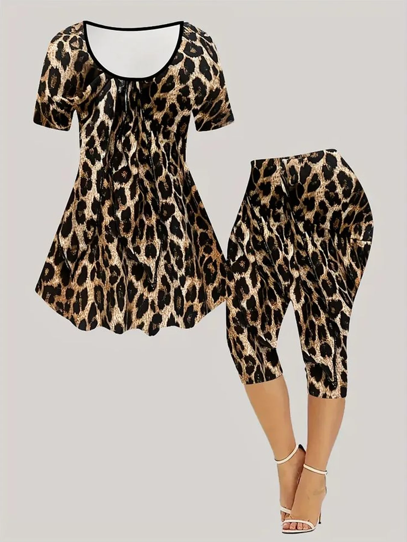 

Women's Elegant Casual Printed Set