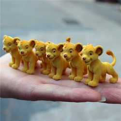 6piece 5cm High quality Disney the Lion King Simba flocking simba collection ornaments  figure toys