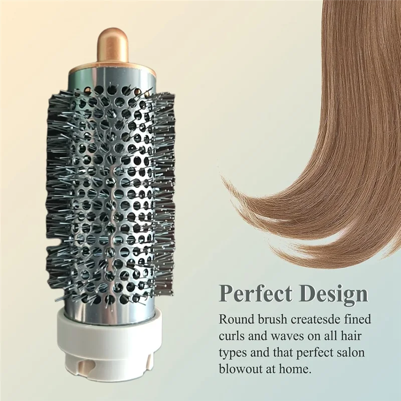 ABBK-مرفق فرشاة مستديرة لمجففات الشعر Shark Flexstyle مرفق فرشاة تكثيف مستديرة لتصفيف الشعر المستقيم والمموج والمجعد