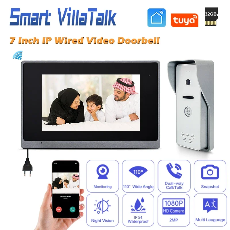 

Global Best-Seller outdoor doorbell with camera and monitor video intercom for home wifi wire ip intercom put resident name