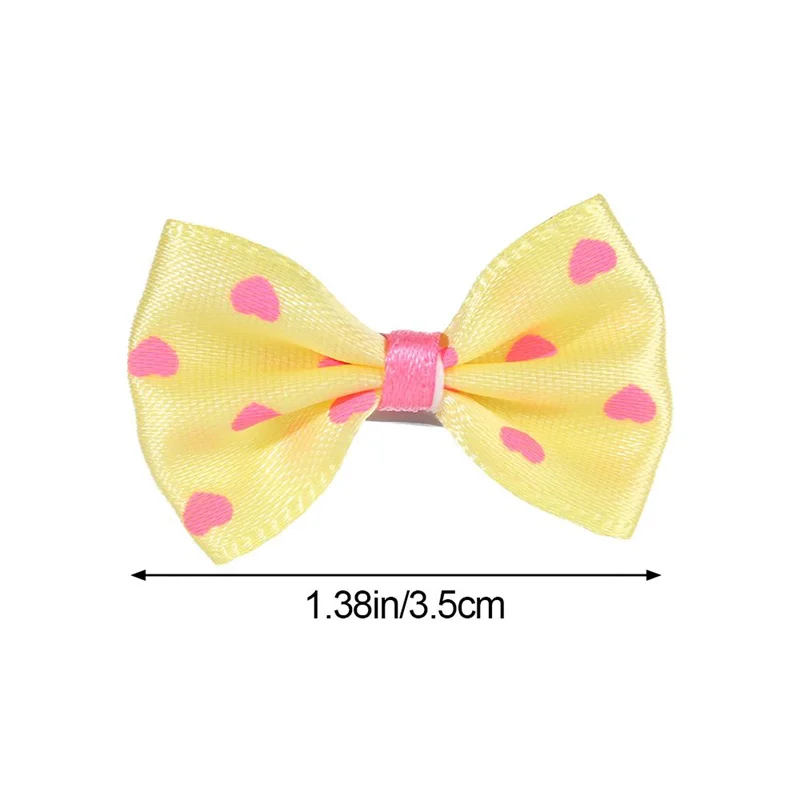 Cute Print Small Dog Hair Clips Cat Butterfly Bows Hairpins Stripe Hair Barrette Pet Puppy Grooming Supplies Hair Accessories