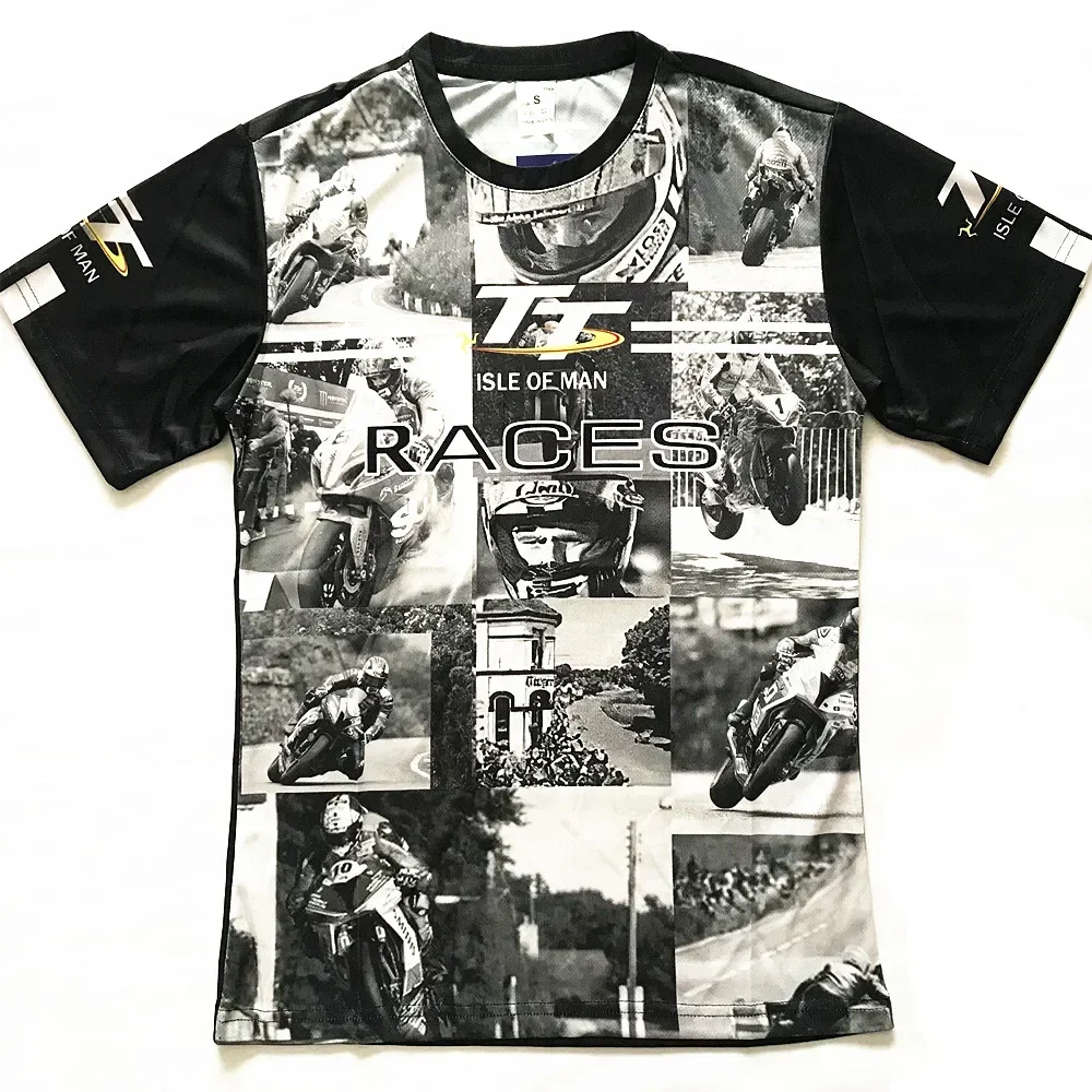 

Man TT Original Single Motorcycle Round the Island Road Race Cycling Short Sleeve Motorcycle Knight Suit Man Racing T-Shirt Tee