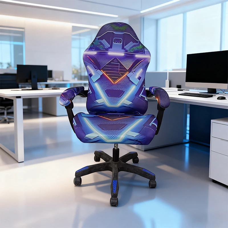 

Gaming Chair Protective Cover Punk Style Design Universal Chair Cover Armchair Seat Computer Chair Dust-Proof Stretch Case