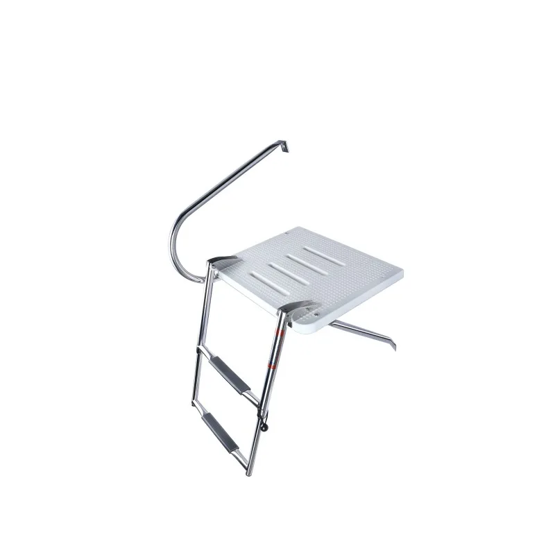 Stainless steel speedboat yacht launching ladder Non-slip folding telescopic launching ladder Swimming platform with ladder