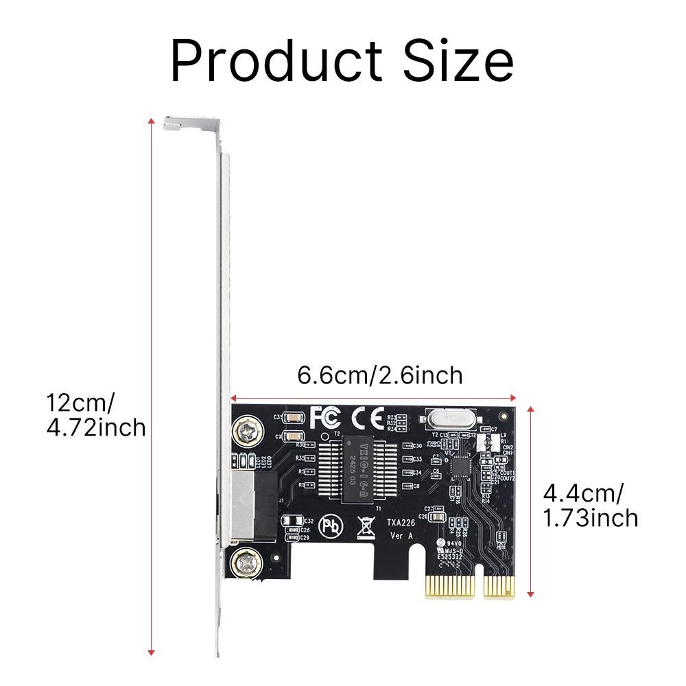 fenvi 1000Mbps PCI-E to RJ45 Neteork Card RTL8111 1Gbps RJ45 Interface High Speed Gaming Gigabit Adapter For Desktop
