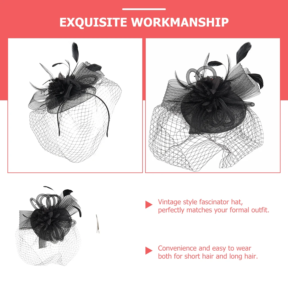 

Hairb Hairpin Hat Mesh Fascinator Women Elegant Cocktail Party Wedding Tea Hats Ladies Modern Outfits Accessories