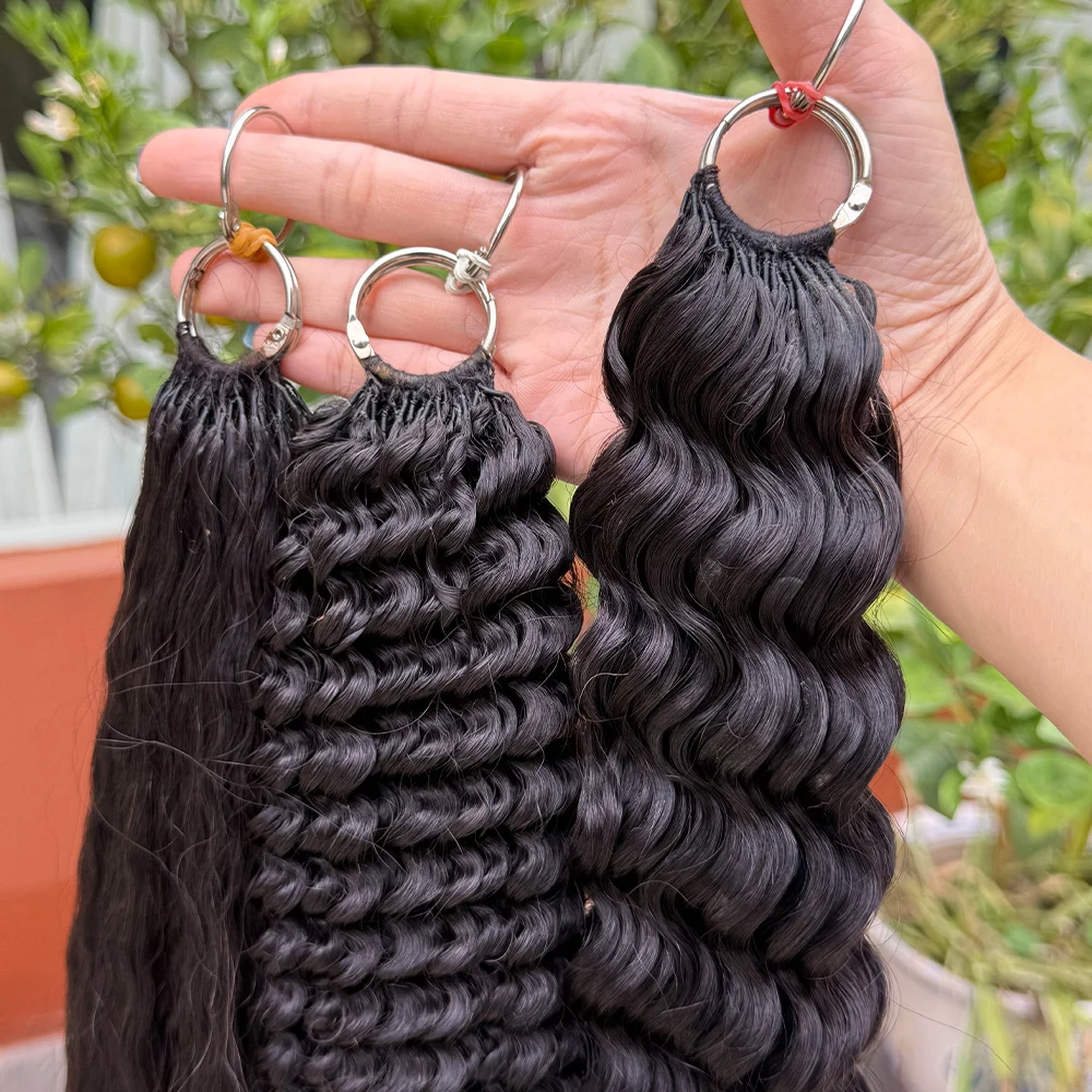 

Вязаные крючком человеческие волосы, вьющиеся, невидимые, без узлов, странные, прямые, предварительно разделенные, необработанные, девственные, 100% наращивание человеческих волос, 100 г/упак.