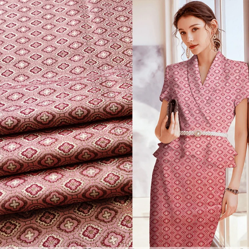 Jacquard Brocade Fabric Polyester Stiff Gold Silk Court Nobles New Year's Clothing Tang Suit Fashion Diy Sew by the Meter