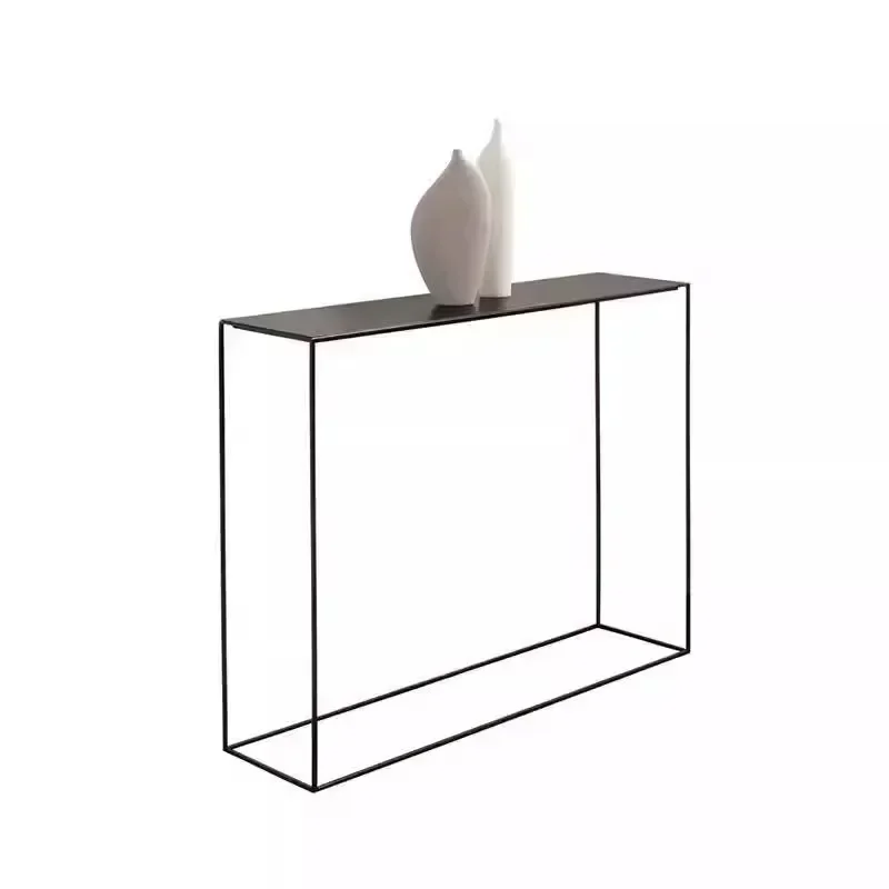 Nordic Iron Console Table Minimalist Corner Table for Entrance Living Room Furniture Sofa Side Hallway Console Tables