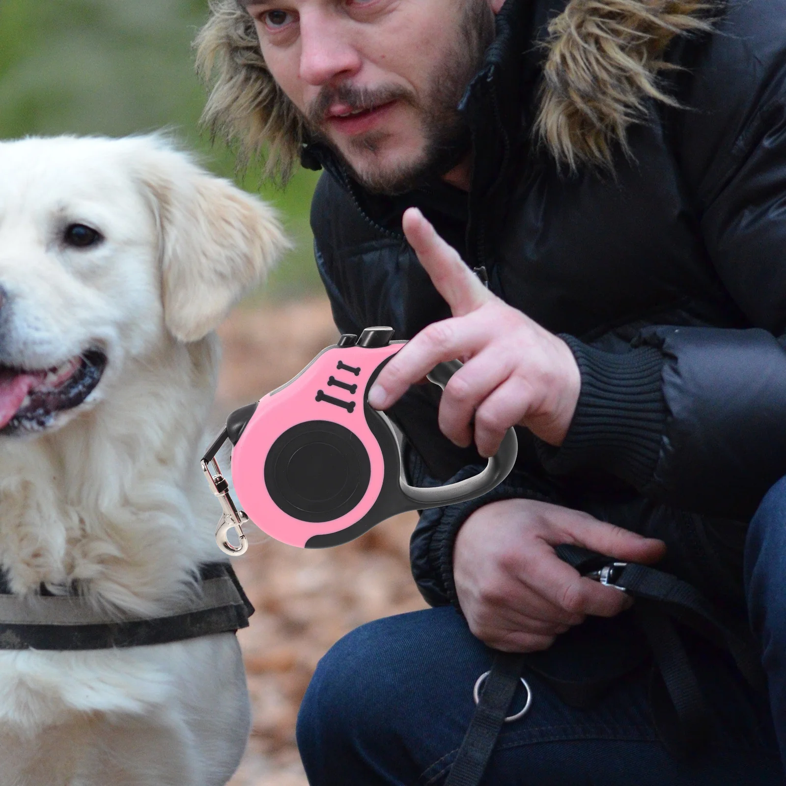 

Retractable Dog Leash 5M Auto Abs Material For Medium Large Dogs Outdoor Walking Portable Pet Leash Rope