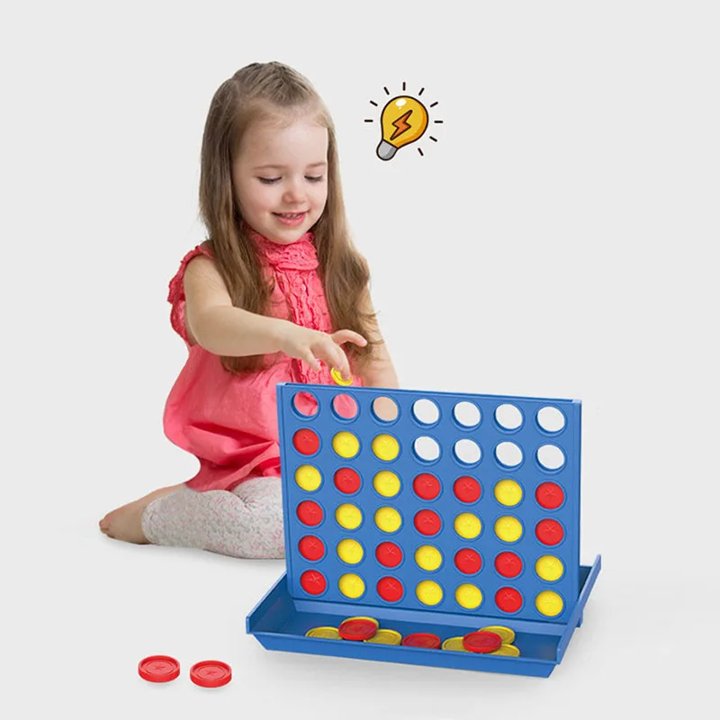 Foldable Connect 4 In A Line Board Game Classic Party Chess Family Toy Early Educational Puzzle Children Thinking Training Gifts