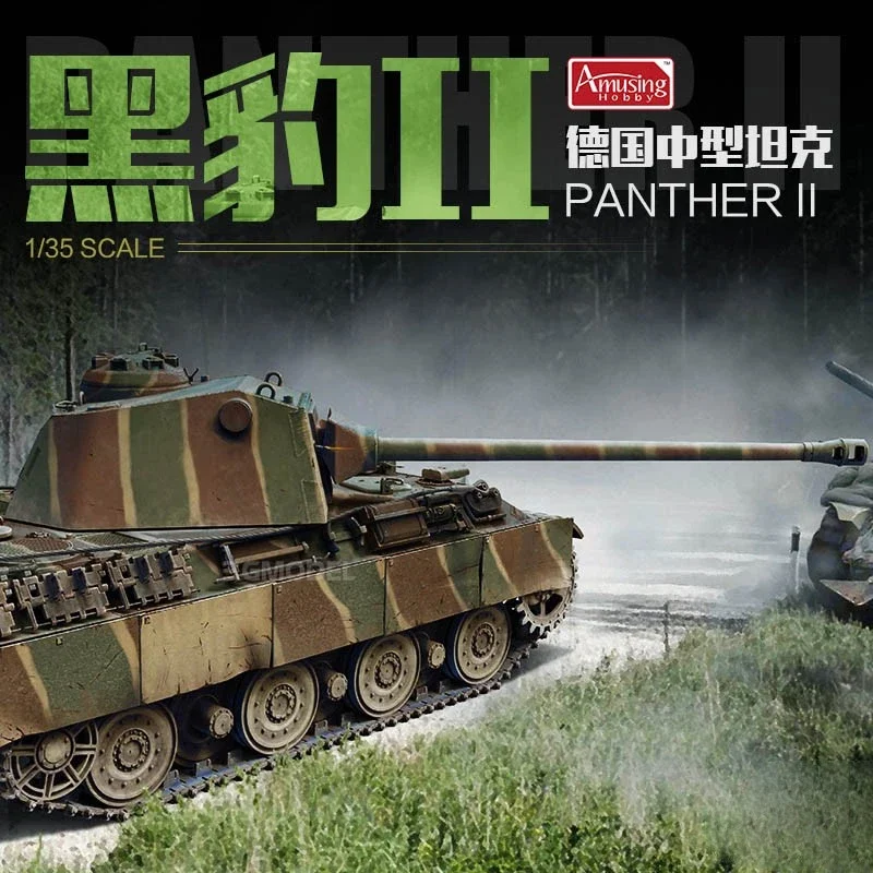 

Amusing Hobby assembling tank model kit 35A040 Black Panther 2 medium tank Rhine metal Turret 1/35