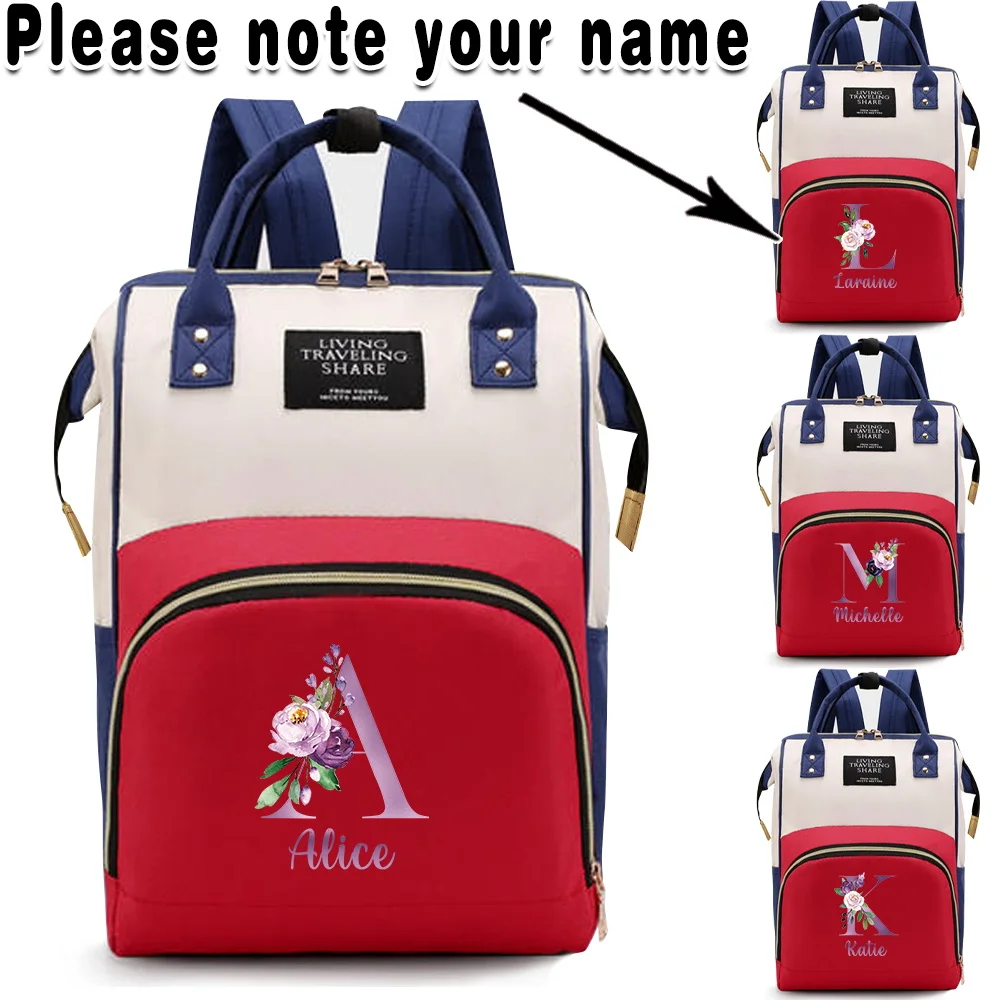 Letter Printed Pattern Leisure Fashion Storage Bag Multi-functional Insulation Travel Large-capacity Mommy Bag