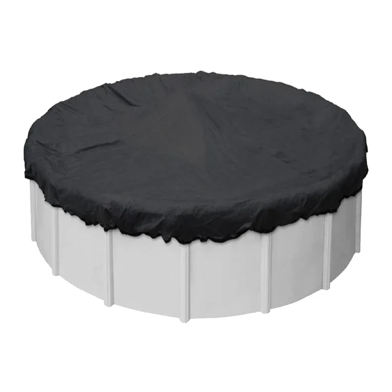 

Black Swimming Pool Cover 12 Ft Round Pool Cover For Above Ground Pools, Hot Tub Cover Waterproof And Dustproof