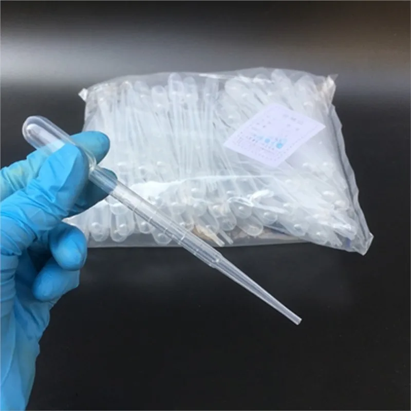 100pcs 0.5/1/2/3/5/10ml Plastic Disposable Graduated Pipette Graduated Transparent pipettes Dropper Laboratory Polyethylene