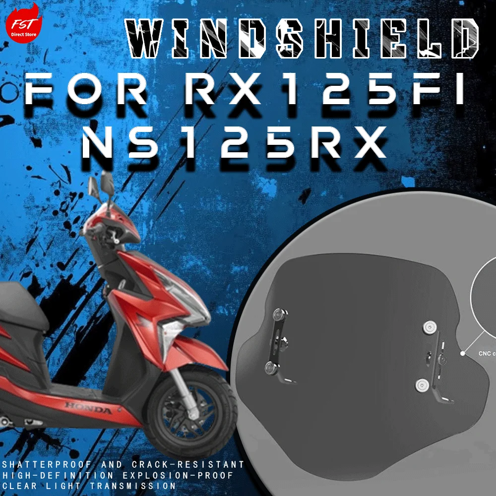 

Front Windshield PC Windscreen for RX125 & NS125RX Motorcycle Modified Parts