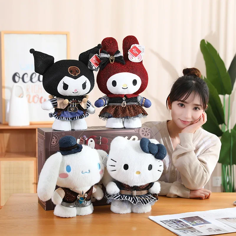 

Оригинальные персонажи Sanrio серии плюшевые куклы, милая кукла, аниме фигурки Kuromi Mymelody, милый домашний декор для детей, подарок на день рождения и праздник