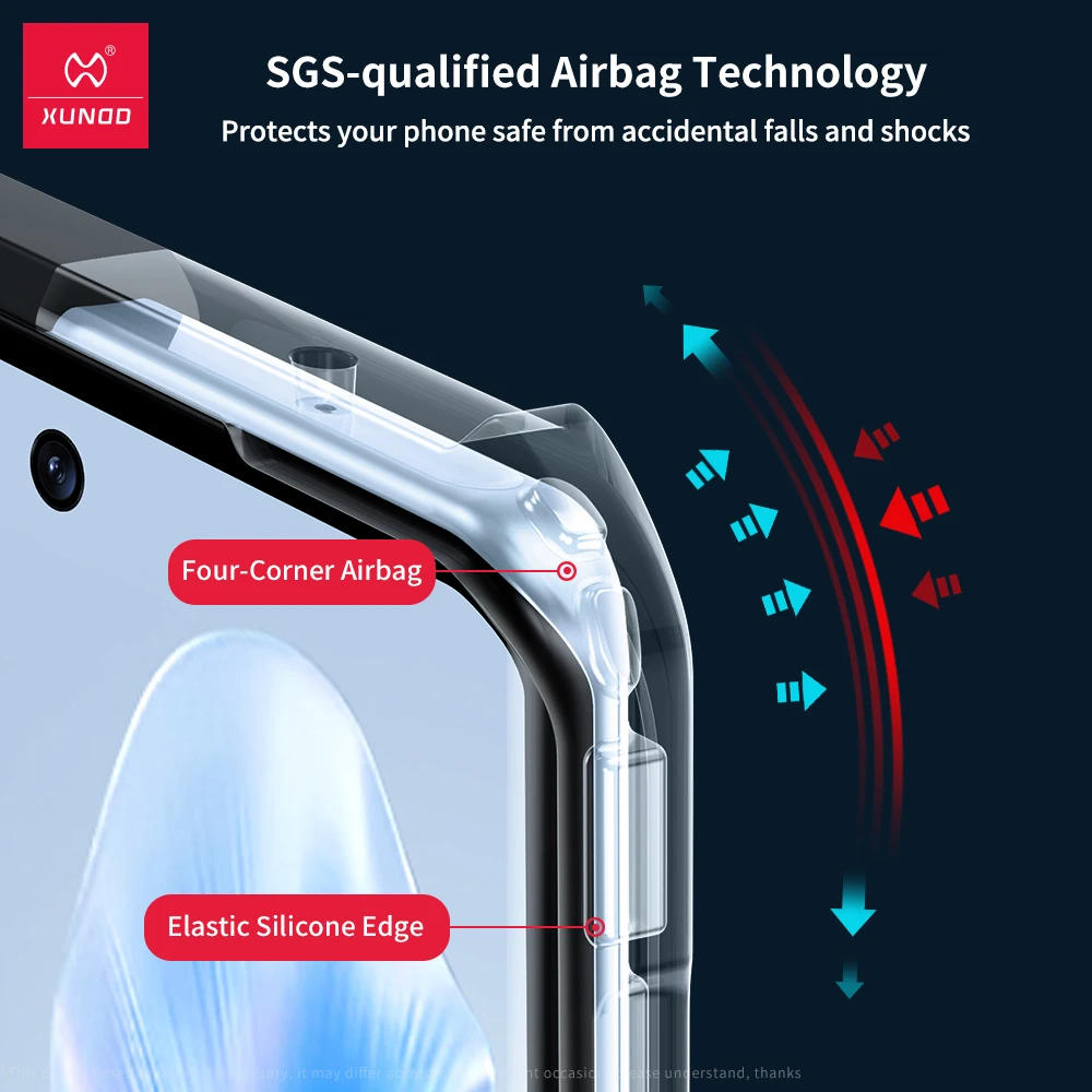 Xundd 향상된 카메라 및 화면 보호 케이스, 긁힘 방지, 지문 방지 에어백, 충격 방지 쉘, Vivo S18 S18 Pro
