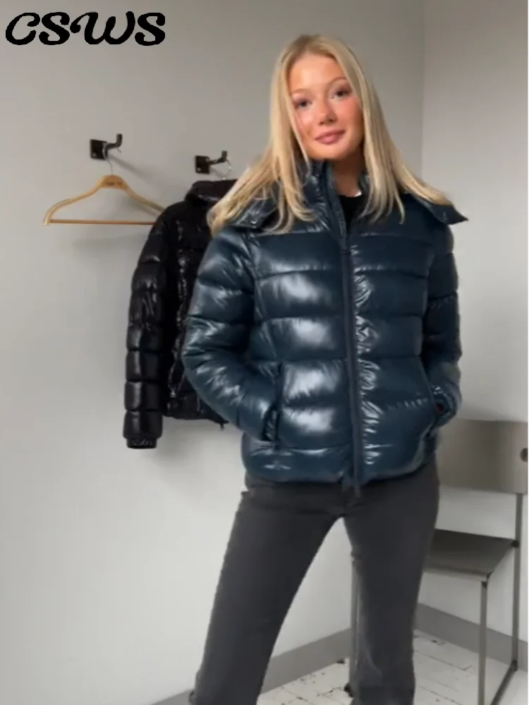 

Повседневное стеганое хлопковое пальто с капюшоном, женская утепленная куртка на молнии с длинными рукавами и карманами, женская осенне-зимняя теплая верхняя одежда для женщин