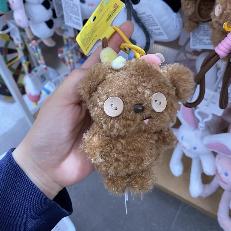 Ours de dessin animé en peluche, poupée pendentif, sac à dos, porte-clés, cadeau décoratif pour anniversaire d'enfants, Animal en peluche doux à collectionner