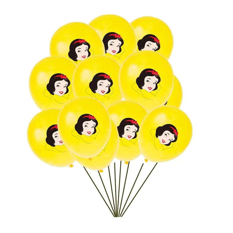 12pcs Snow White Latex Balloons Girl Birthday Party Decoration Supplies Children Favor Party Toy Princess Ballon DIY Decor Gifts