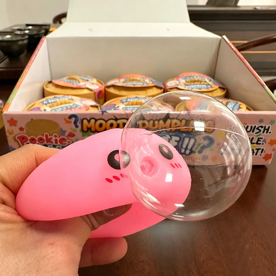 Blind Box Colorful Bubble Spitting Dumpling Squishy Relaxing Relieve Antistress Enhance Happiness Rebound Squeeze Reliever Toy