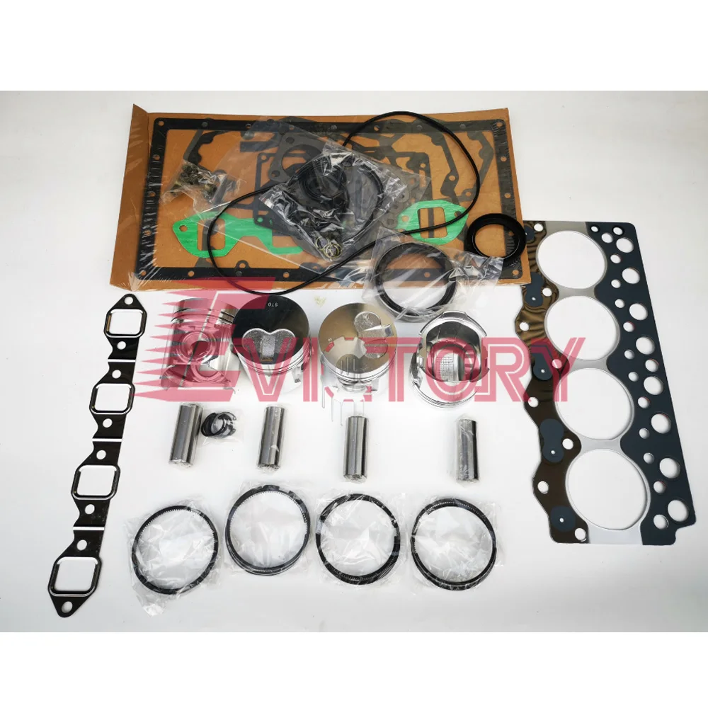 For Komatsu oversize 020 +0.50mm 4D95L 4D95S rebuild overhaul kit  + piston + bearing + ring + full gasket kit