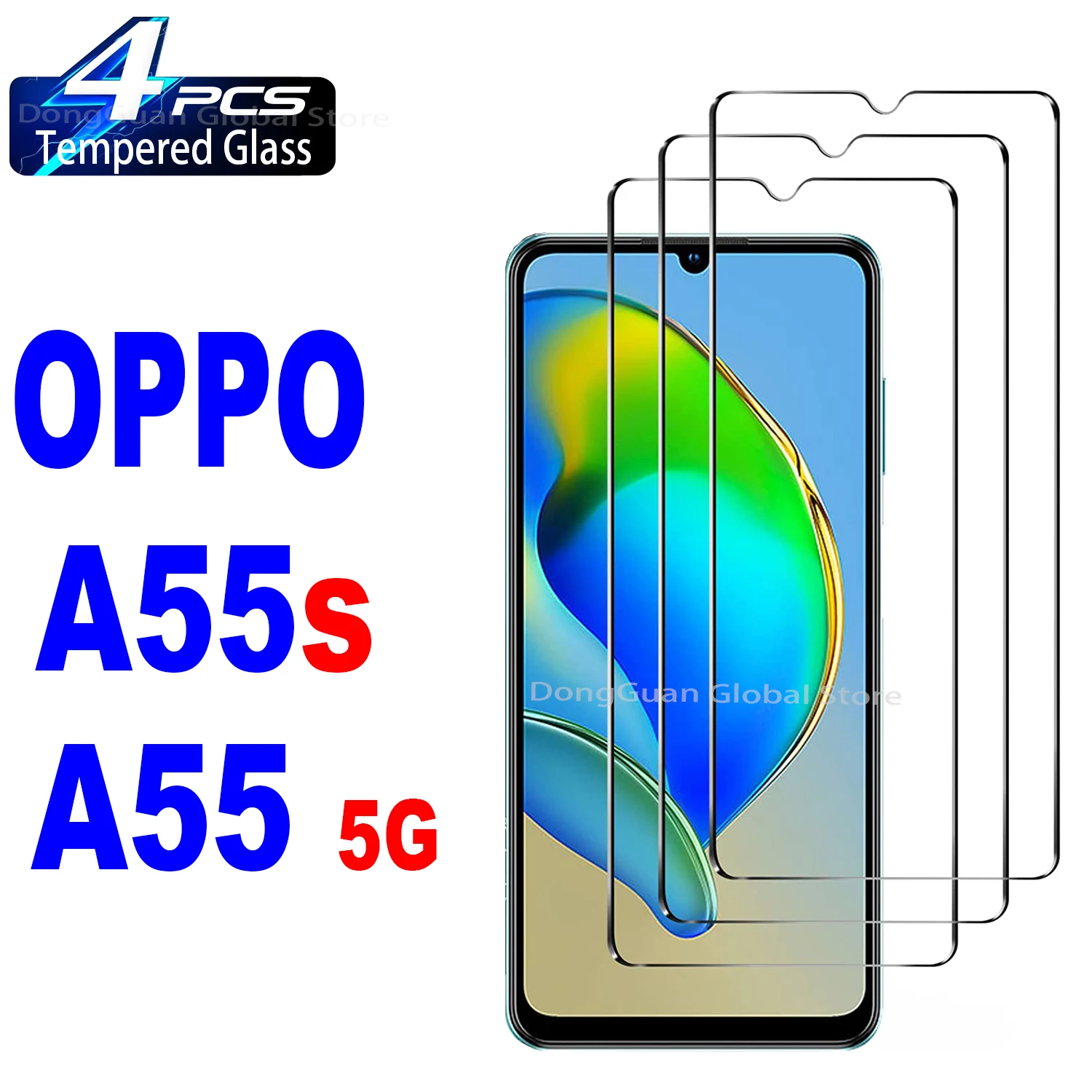 

For OPPO A55s / A55 5G Tempered Glass Screen Protector Glass Film
