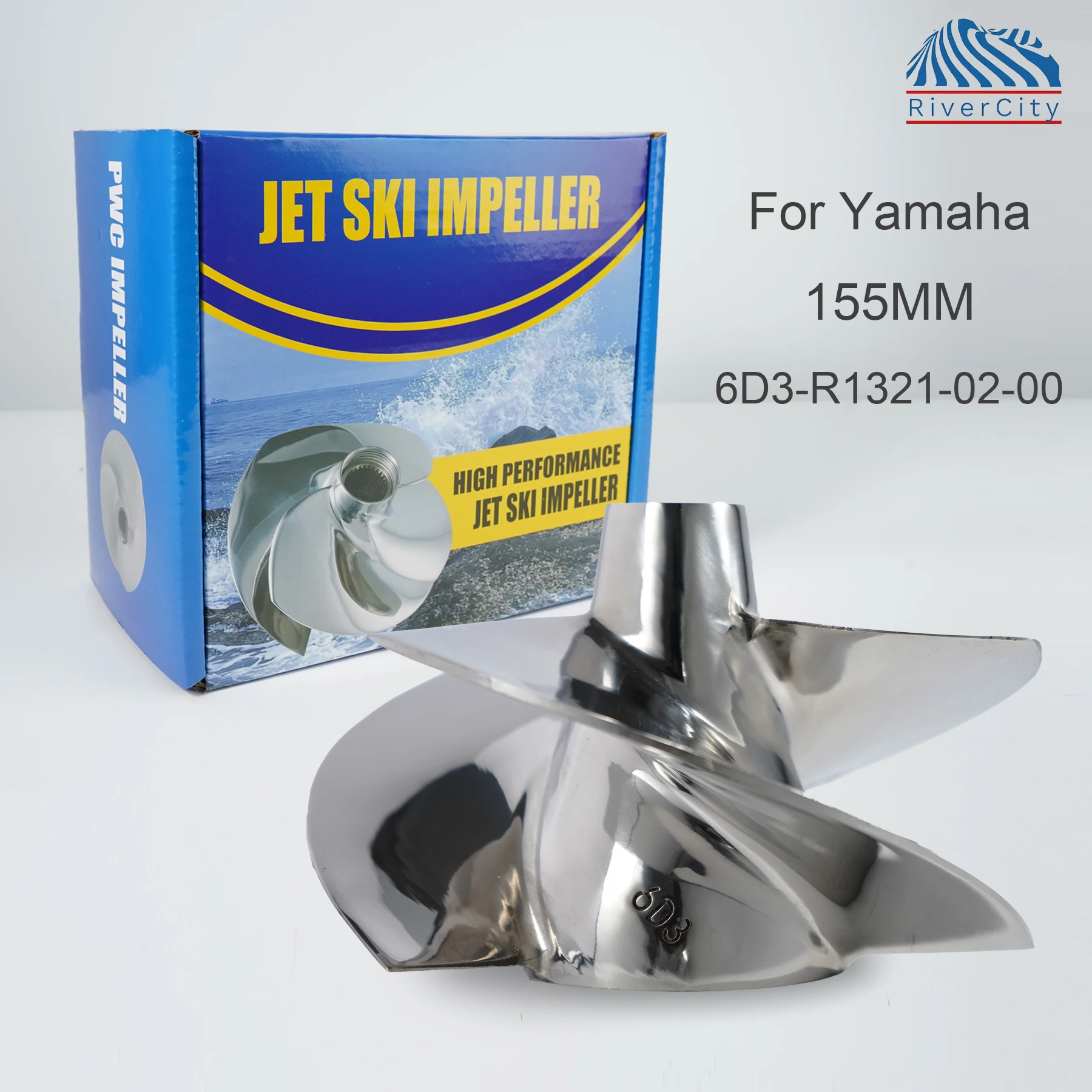 Jet-Ski  Impeller fit Yamaha VX1100/VX Sport/VX Deluxe/VX Cruiser/Wave Runner VX Deluxe  6D3-R1321-02-00 BRP PWC 155mm 3 Blades