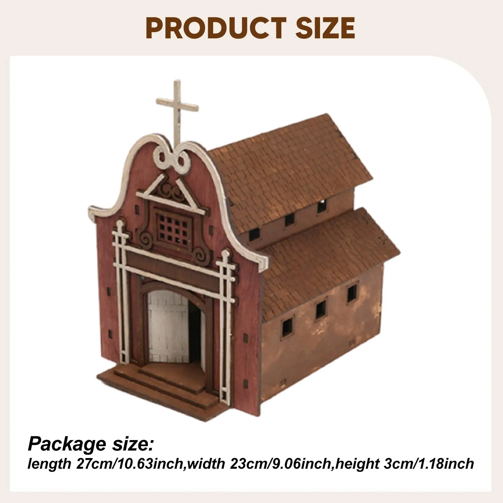 แบบจำลองอาคารสถาปัตยกรรมขนาด 1:72 ฉากสถาปัตยกรรมไม้ วัสดุก่อสร้างสำหรับประกอบบนโต๊ะทราย