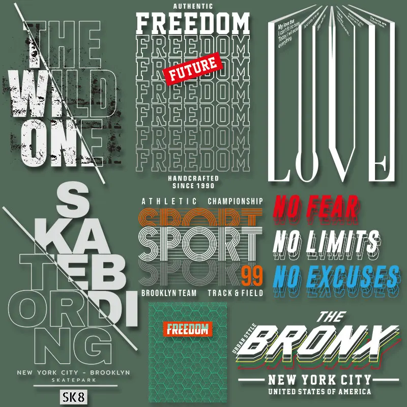 New York City Athletic Championship Freedom Vinyl Sticker For Clothes heart iron on patch easy to use DIY Appliques