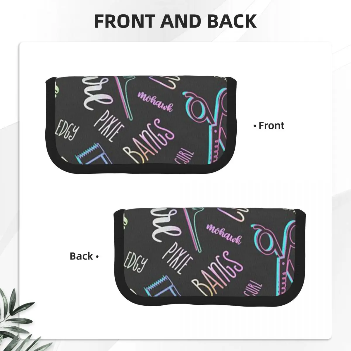 Salon Hair Dressing Tool Pattern Pencil Case for Studen Gifts Pen Box Pencil Bag Stationery Supplies Pen Holder Bag