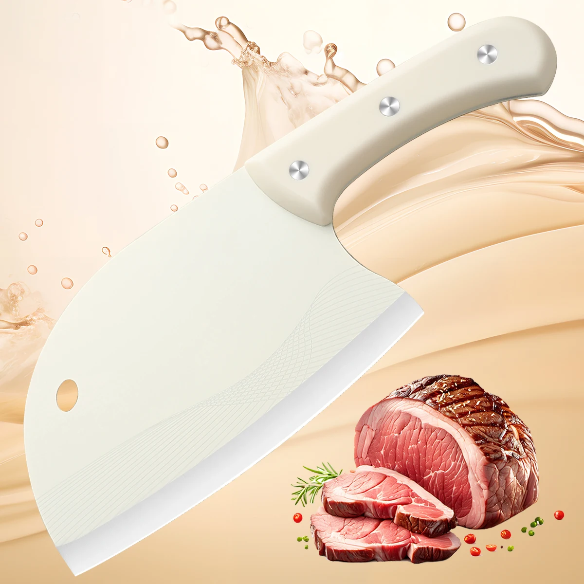 

Stainless steel chef's knife Home ultra-sharp slicing knife, bone knife, meat knife set kitchen knife, slicing leather knife