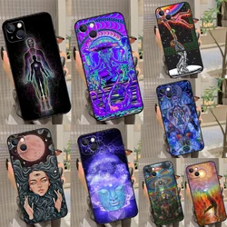 Spiritual Trippy Psychedelic Case For iPhone 11 12 13 14 15 16 Pro Max XS X XR Plus 12 13 mini Phone Cover
