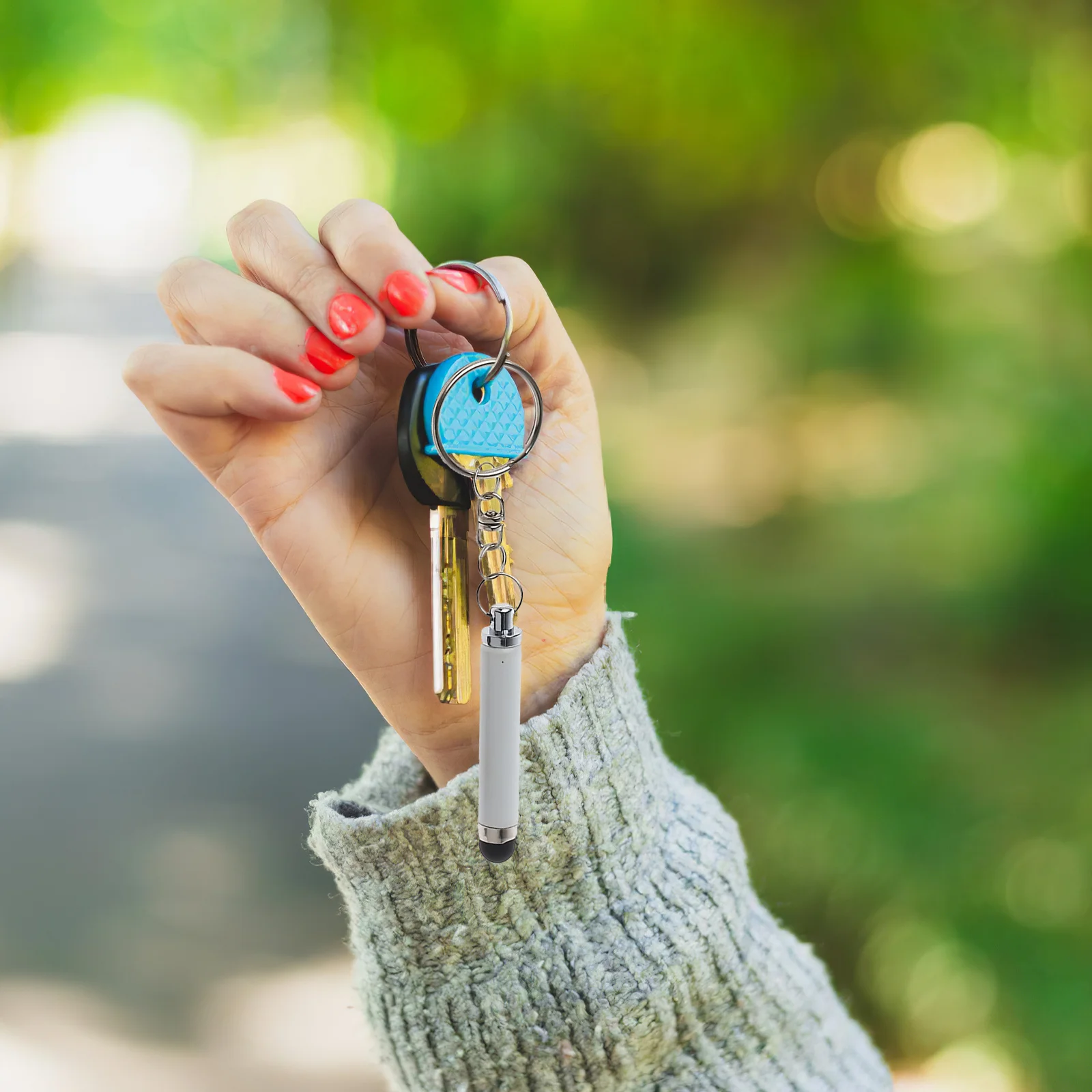 5Pcs Capacitive Stylus Pen Set Compact Touchscreen Writing Tool for Mobile Devices Keychain Design Easy Carry Portable Stylus