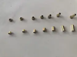 100PCS M2 M2.5 M3 Brass Eyelet Rivet Nut Through Hole Rivets Hollow Grommet