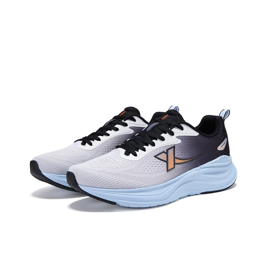 XTEP Cyan Breeze Running Shoes Men's Low Top Disc Shadow Gray/Black 874219110085/
