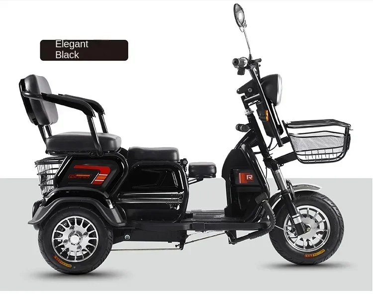 New Casual Electric Tricycle for Elderly People Scooter Baby Mom with  Folding  Battery
